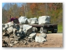 Extra Heavy Stone Fill and Some Chinking Stone for Slope Stabilization along Old State Road 17.